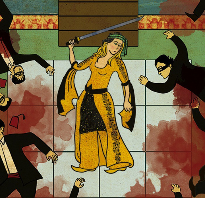 Сцены, голливудских фильмов, в турецких картинах , художник, Мурат Палта Murat Palta, османская империя