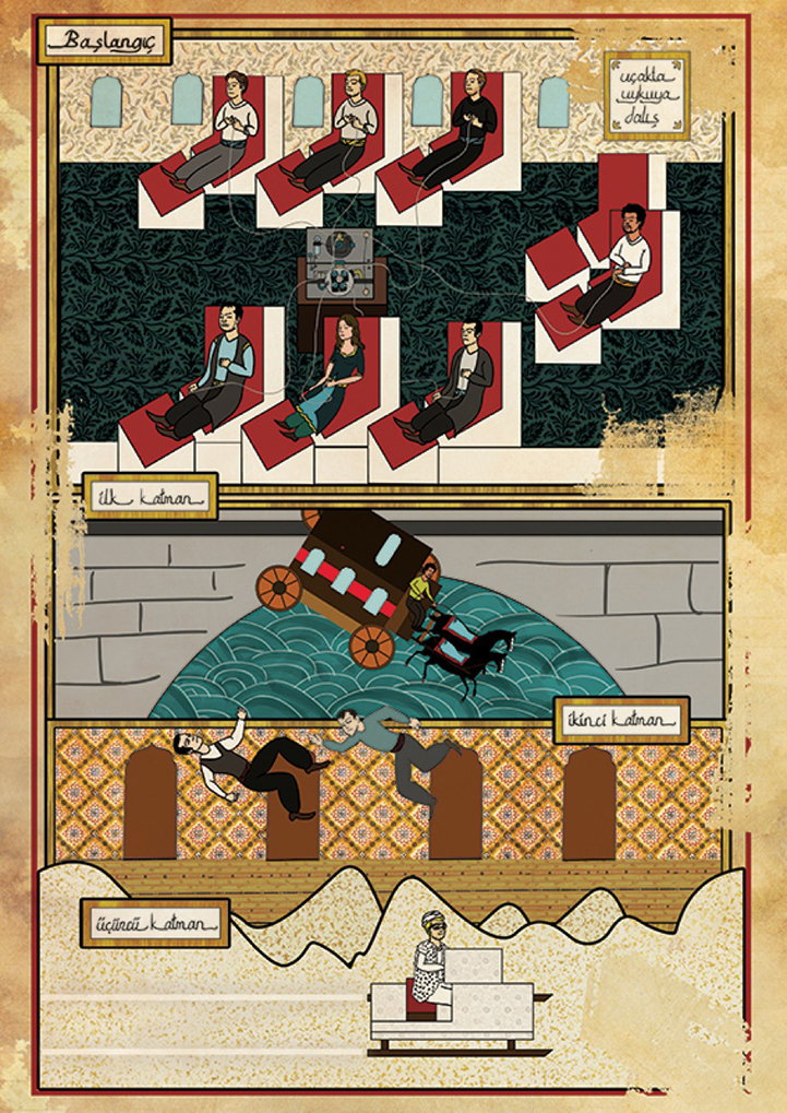 Сцены, голливудских фильмов, в турецких картинах , художник, Мурат Палта Murat Palta, османская империя