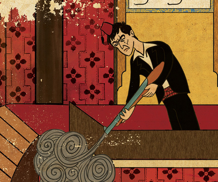 Сцены, голливудских фильмов, в турецких картинах , художник, Мурат Палта Murat Palta, османская империя