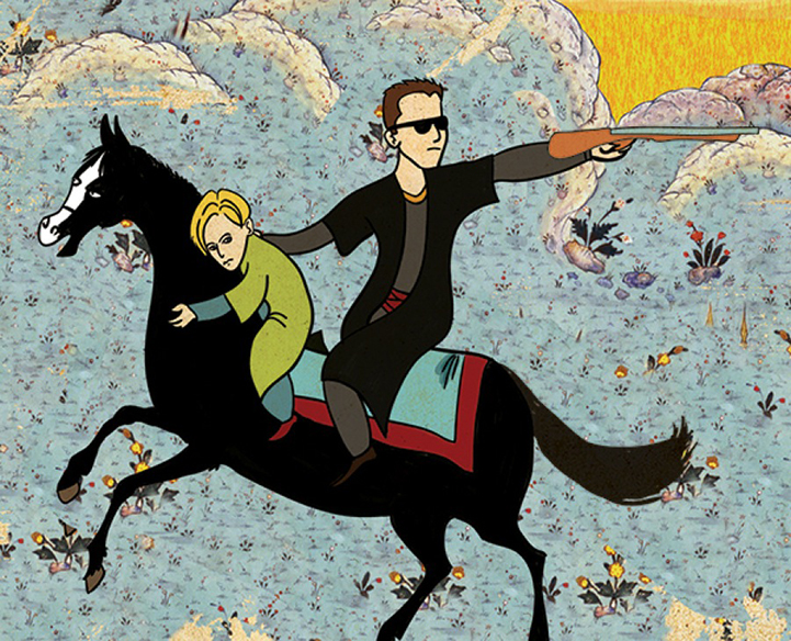 Сцены, голливудских фильмов, в турецких картинах , художник, Мурат Палта Murat Palta, османская империя