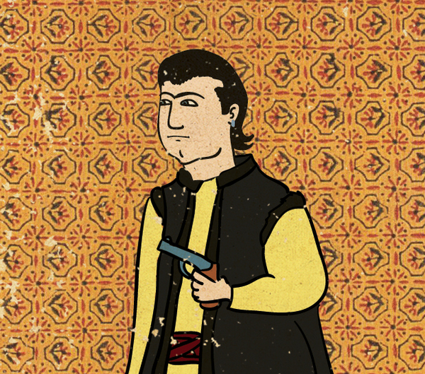 Сцены, голливудских фильмов, в турецких картинах , художник, Мурат Палта Murat Palta, османская империя