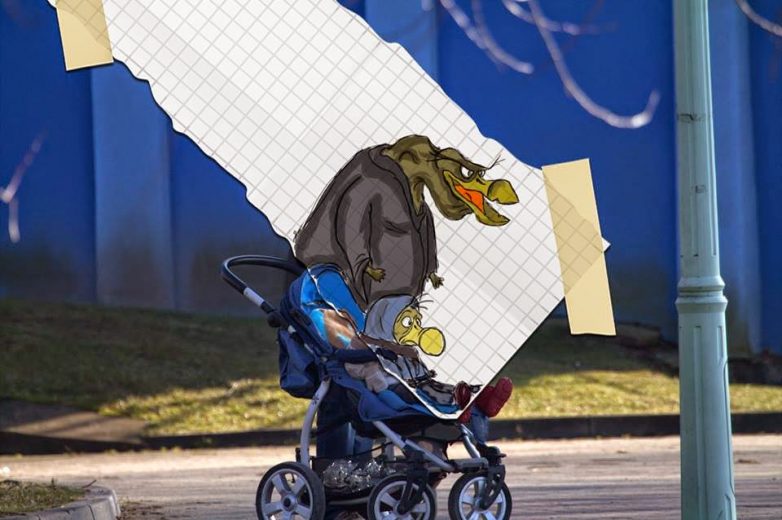 рисунки на фотографиях, иллюстрации на фотографиях, Алекса Носнего, Aleksa Nocnego