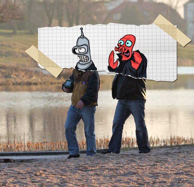 рисунки на фотографиях, иллюстрации на фотографиях, Алекса Носнего, Aleksa Nocnego