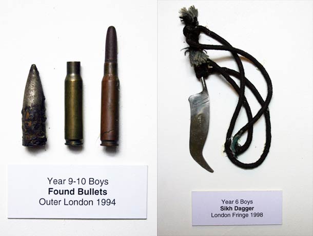 Выставка, конфискованые предметы у учеников, за 30 лет, Confiscation Cabinets