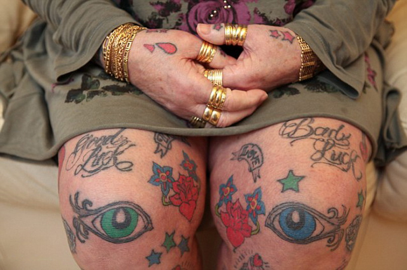 Бабушка, любительница, татуировки , 286, Шейла Джонс, Sheila Jones