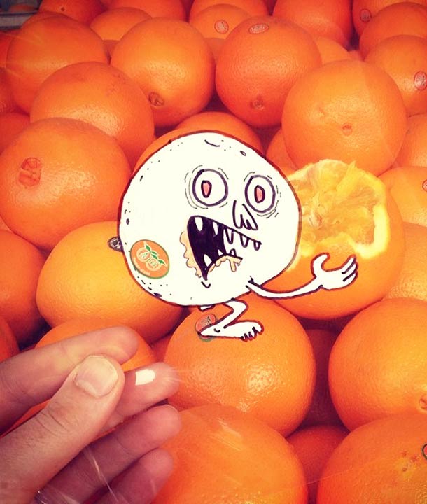 Художник переносит свои забавные иллюстрации в реальный мир иллюстратор Марти Купер, Marty Cooper, иллюстрации в реальном мире, Hombre McSteez