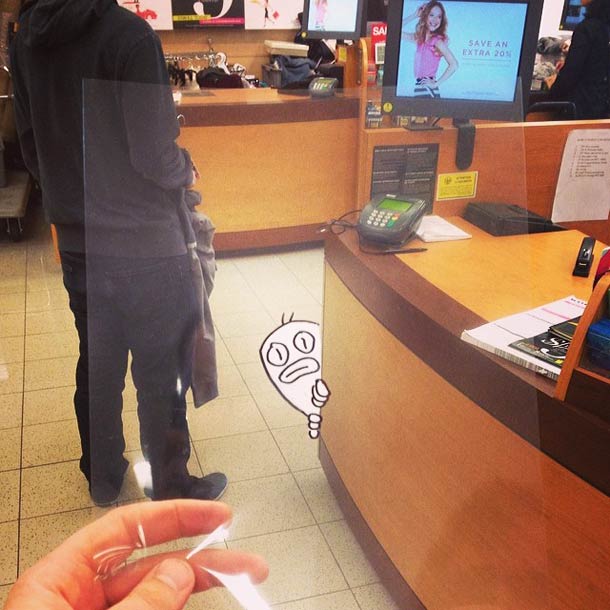 Художник переносит свои забавные иллюстрации в реальный мир иллюстратор Марти Купер, Marty Cooper, иллюстрации в реальном мире, Hombre McSteez