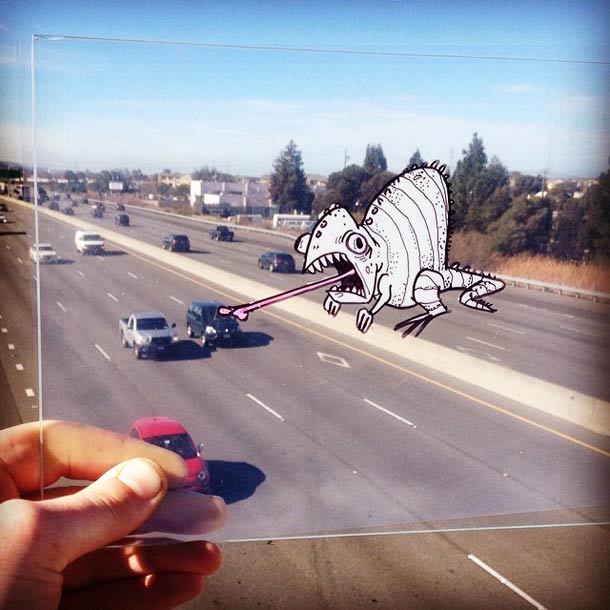 Художник переносит свои забавные иллюстрации в реальный мир иллюстратор Марти Купер, Marty Cooper, иллюстрации в реальном мире, Hombre McSteez