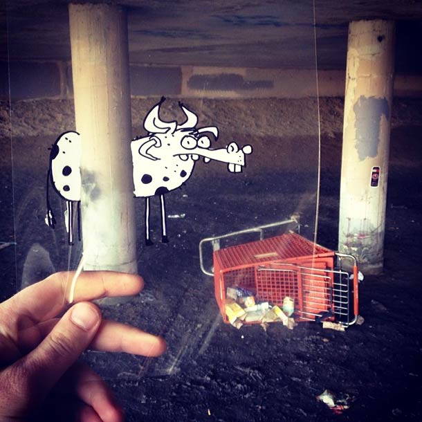 Художник переносит свои забавные иллюстрации в реальный мир иллюстратор Марти Купер, Marty Cooper, иллюстрации в реальном мире, Hombre McSteez