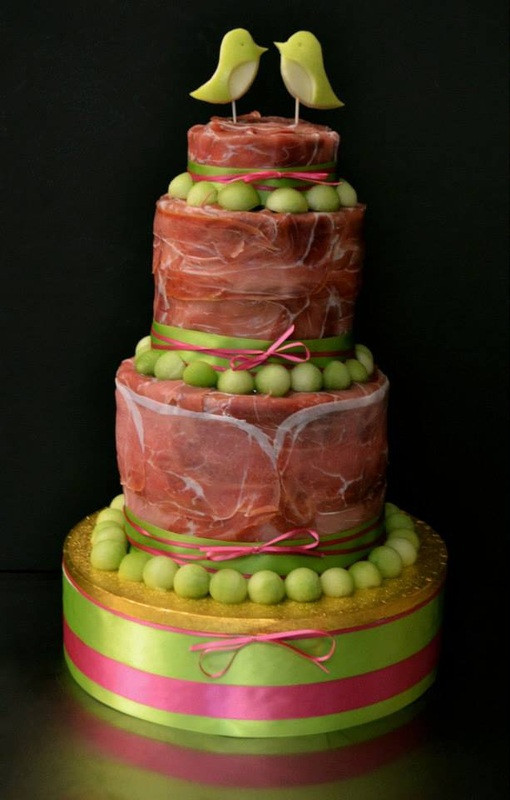 свадебные торты из сыра и мяса,  Wedding Cakes Meat Cheese