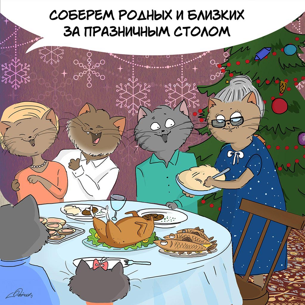 Коты, которые знают, что мы будем делать в преддверии Нового года Совсем скоро мы, Bird Born, коты и новый год