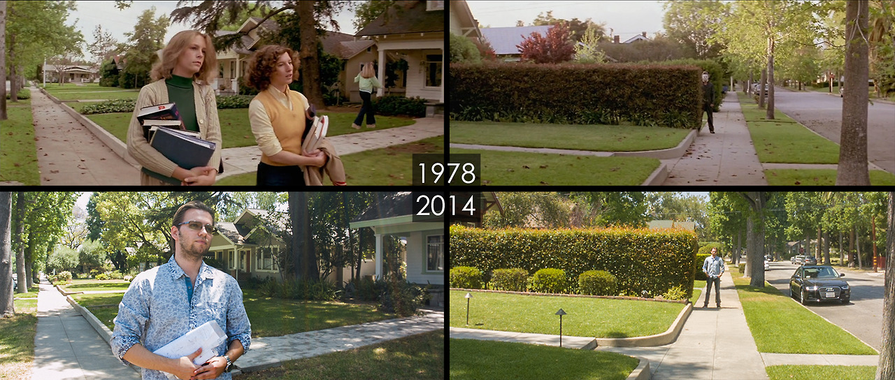 Dat scene, ищет места съемок, фотографирует места сняты фильмы