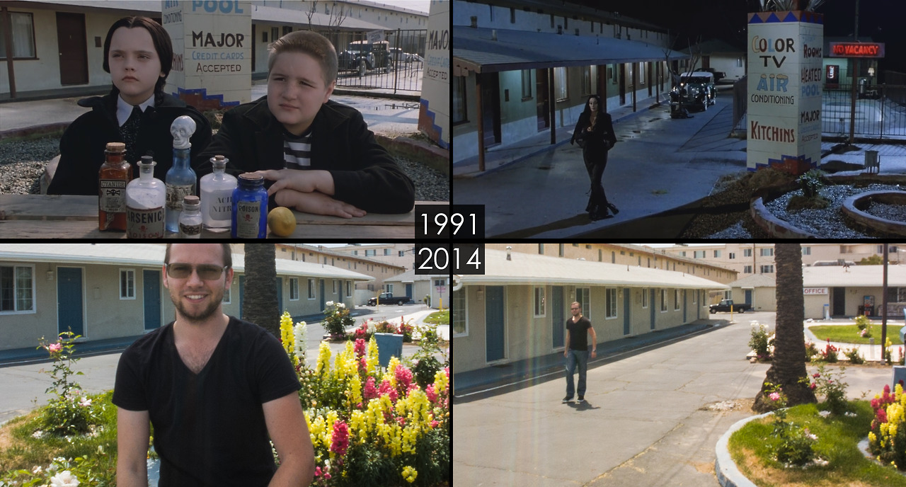 Dat scene, ищет места съемок, фотографирует места сняты фильмы