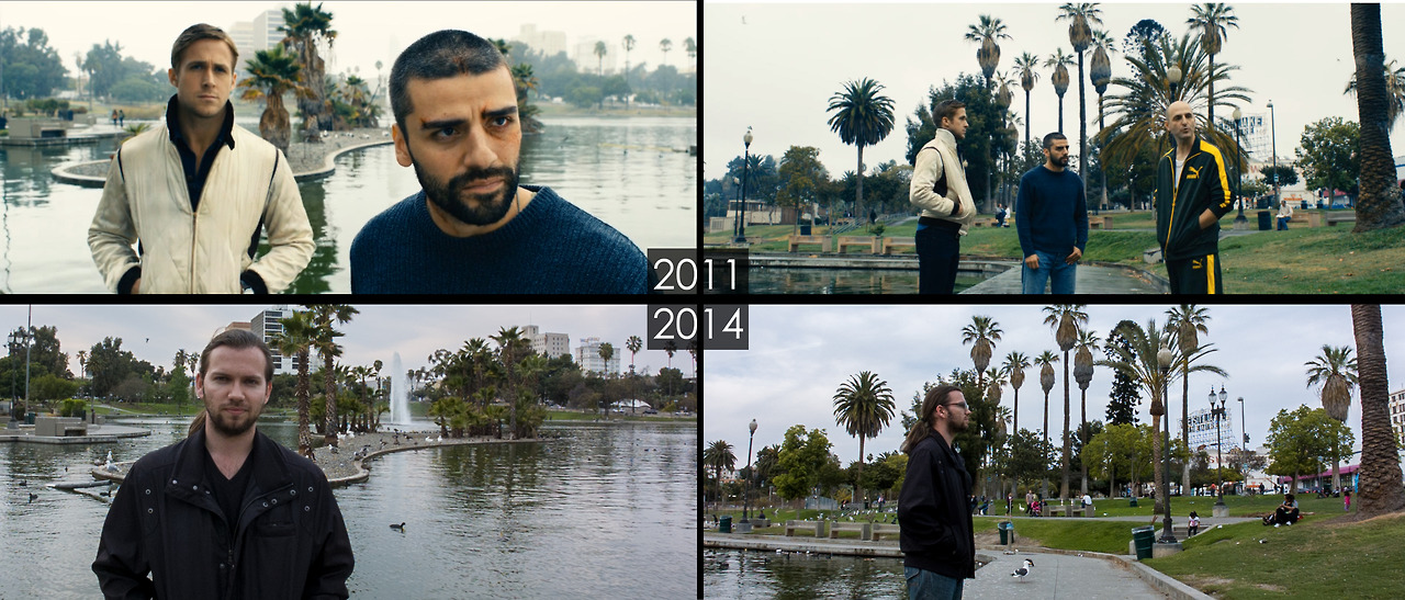 Dat scene, ищет места съемок, фотографирует места сняты фильмы