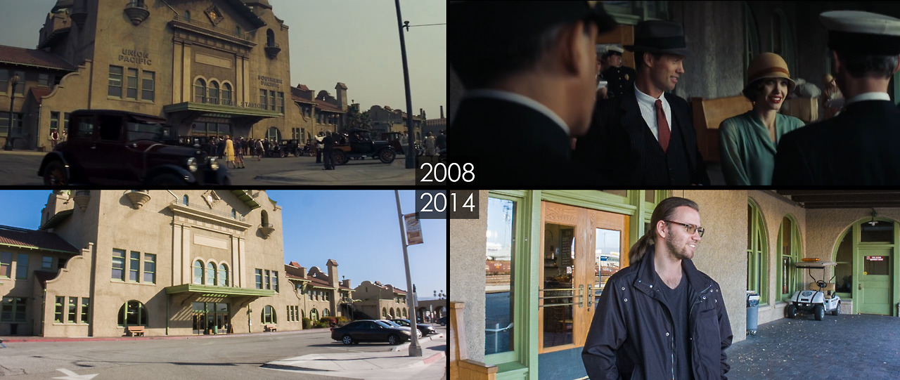 Dat scene, ищет места съемок, фотографирует места сняты фильмы