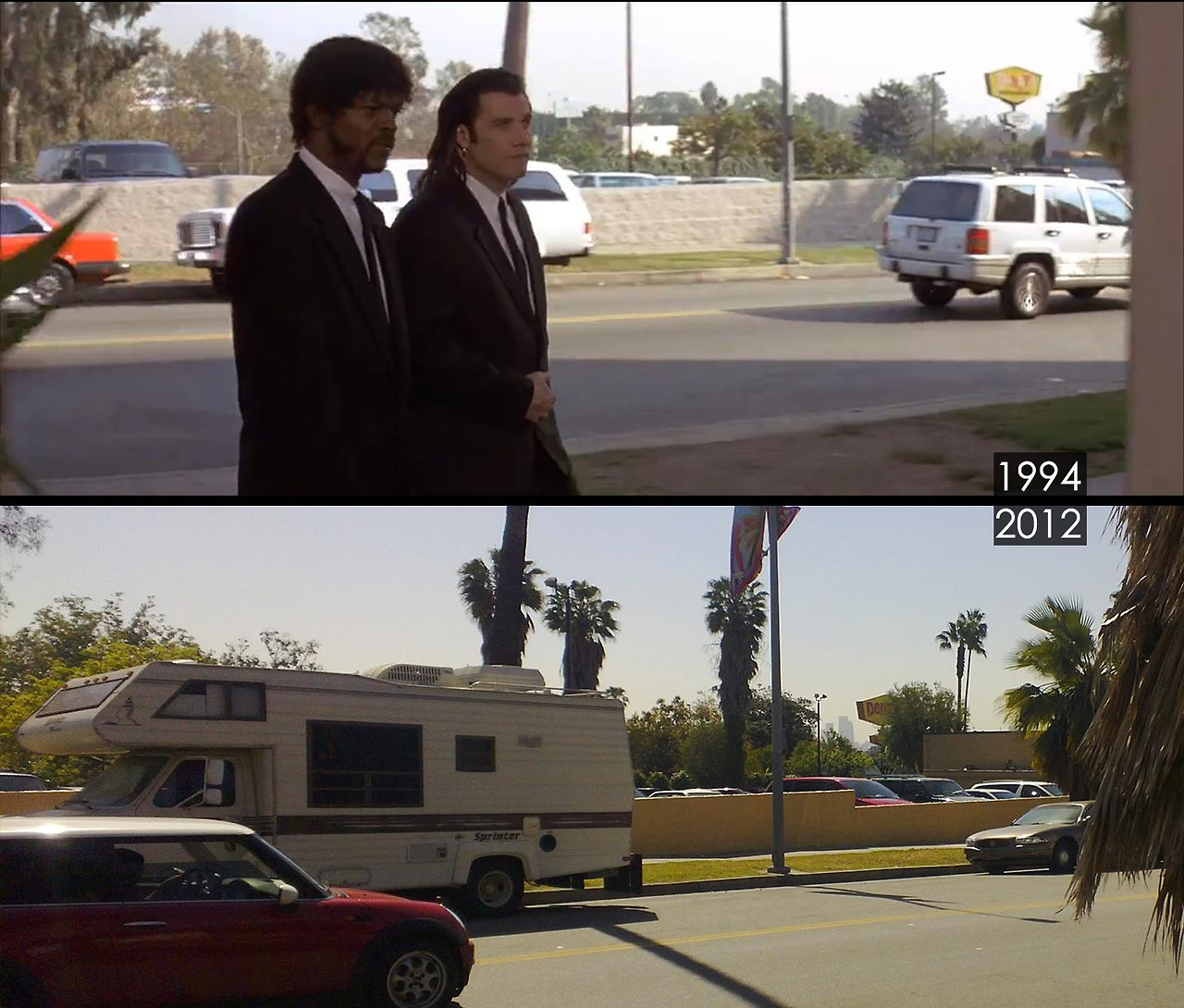 Dat scene, ищет места съемок, фотографирует места сняты фильмы