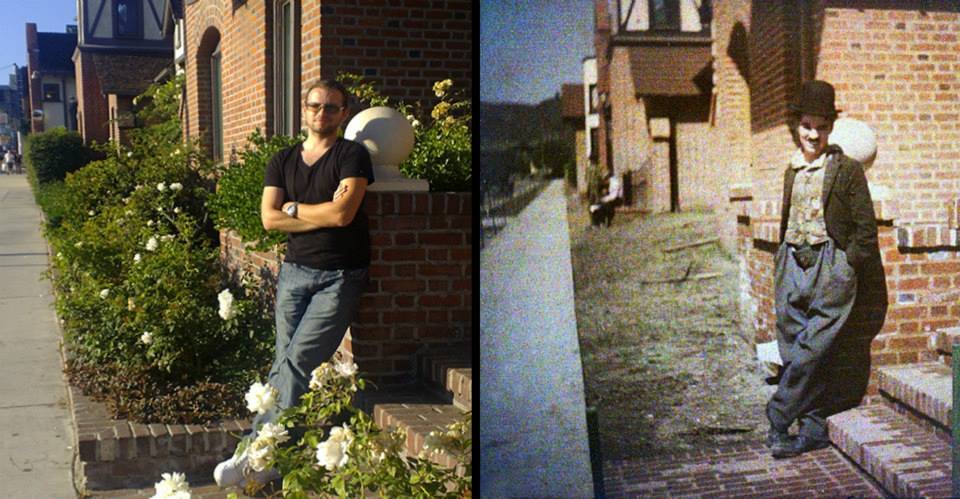 Dat scene, ищет места съемок, фотографирует места сняты фильмы