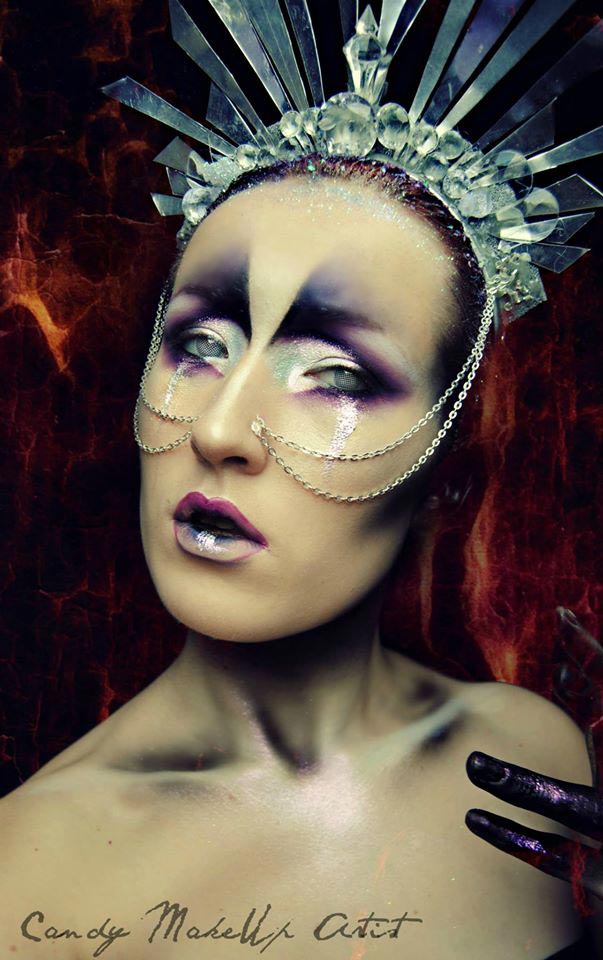 Жутковатый макияж от визажиста вдохновлённого мрачным миром фэнтези candy makeup artist, необычный макияж, жуткий грим