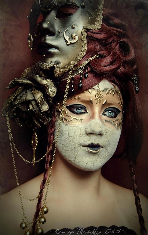 Жутковатый макияж от визажиста вдохновлённого мрачным миром фэнтези candy makeup artist, необычный макияж, жуткий грим