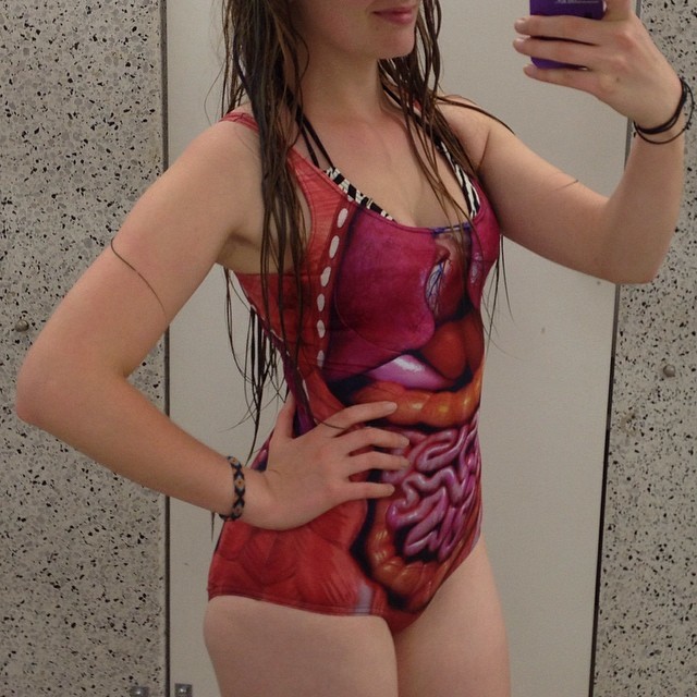 купальник внутренние органы, купальник рентген, креативный купальник, Black Milk