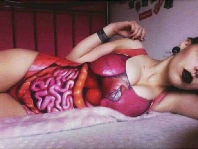 купальник внутренние органы, купальник рентген, креативный купальник, Black Milk