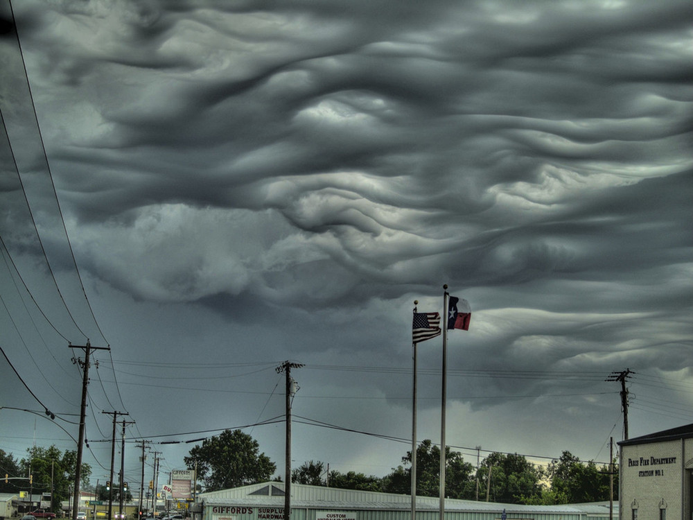 облака асператус, страшные облака, Undulatus asperatus, пугающие облака