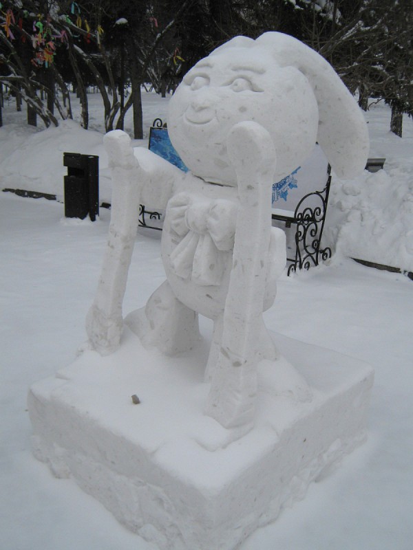 Ежегодный Сибирский фестиваль снежной скульптуры 2014 XIV Сибирский фестиваль, снежной скульптуры, 2014, Новосибирск, снег