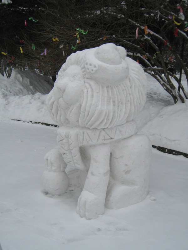 Ежегодный Сибирский фестиваль снежной скульптуры 2014 XIV Сибирский фестиваль, снежной скульптуры, 2014, Новосибирск, снег