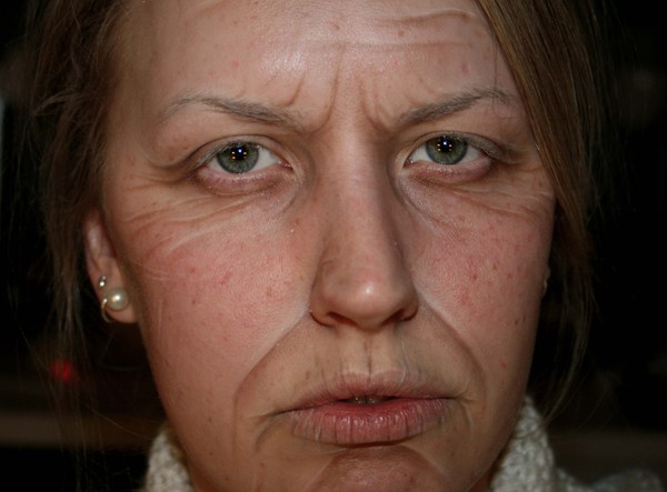 визажист, макияж, пугающий жуткий, маска из кожи, Сандра Холбом Sandra Holmbom