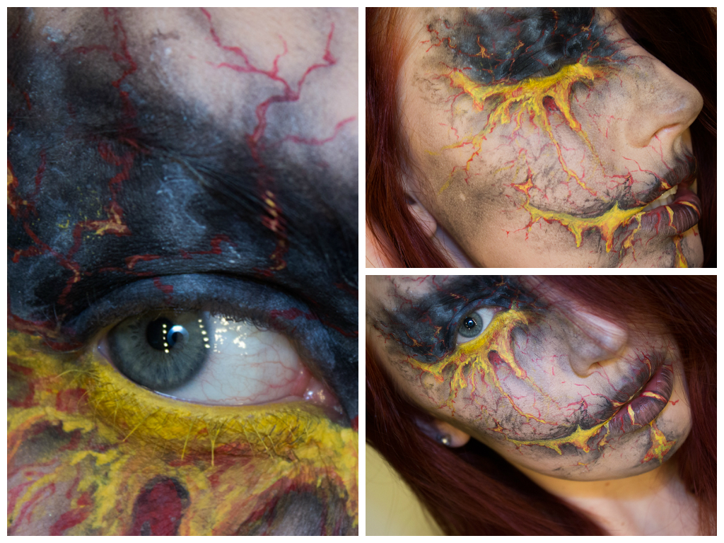 визажист, макияж, пугающий жуткий, маска из кожи, Сандра Холбом Sandra Holmbom