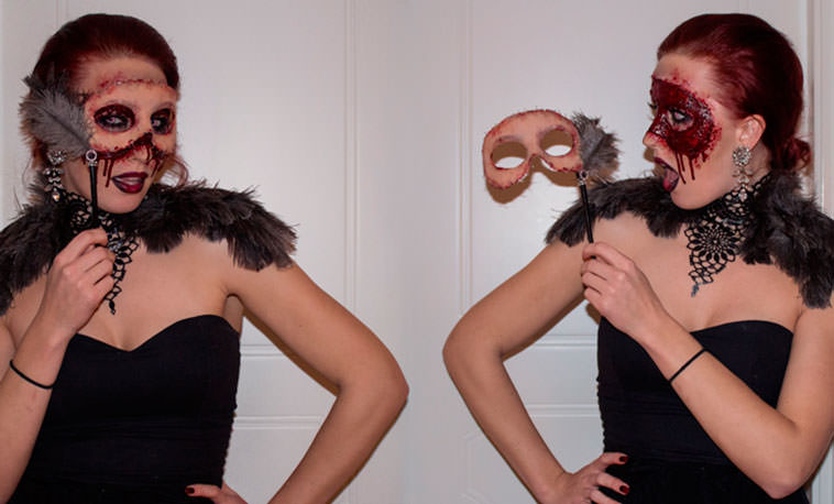 визажист, макияж, пугающий жуткий, маска из кожи, Сандра Холбом Sandra Holmbom