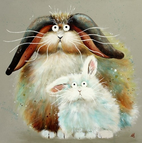 Глазастые коты от Ким Хаскинс Kim Haskins, пучеглазые коты