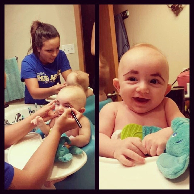 Дети с нарисованными бровями - новый хит Интернета Дети с нарисованными бровями, дети брови, новый хит интернета