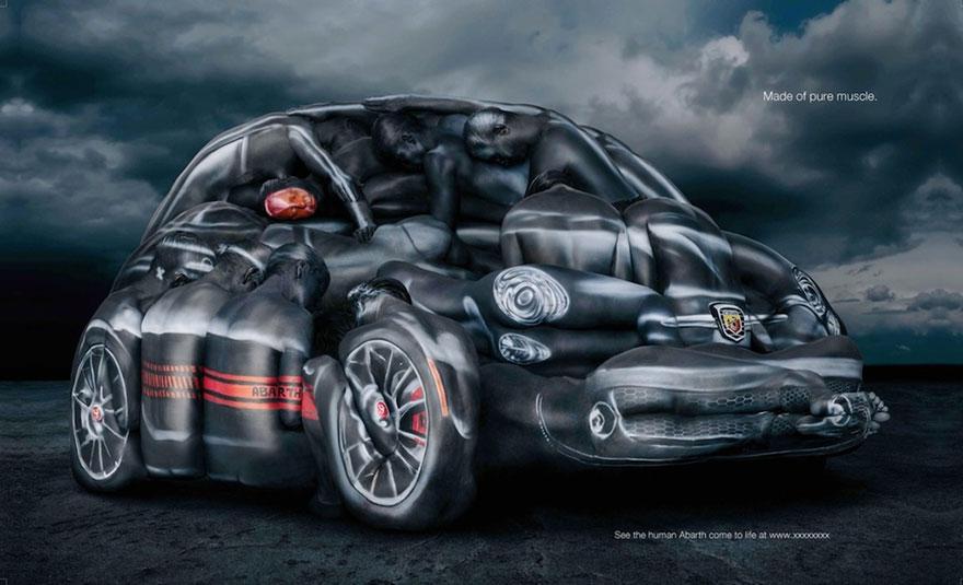 Сложные и соблазнительные боди-арт иллюзии с участием девушек боди-арт иллюзии, художница Трина Мерри, Trina Merry