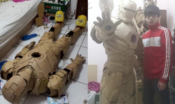 Невообразимые скульптуры из обычного картона от Кай-Сян Хонга скульптуры из картона, годзилла из картона, картон железный человек, Кай-Сян Хонг, Kai-Xiang Xhong