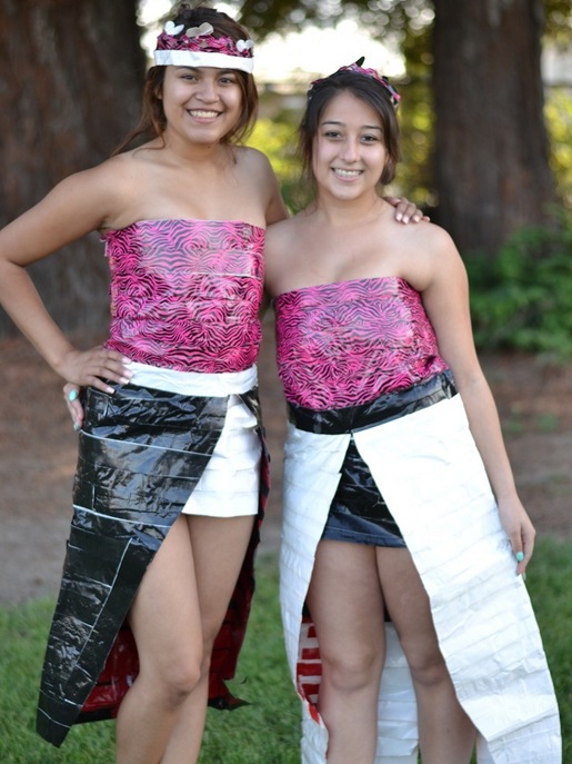 одежда из скотча, платье из скотча, костюм из скотча, для выпускного вечера из скотча