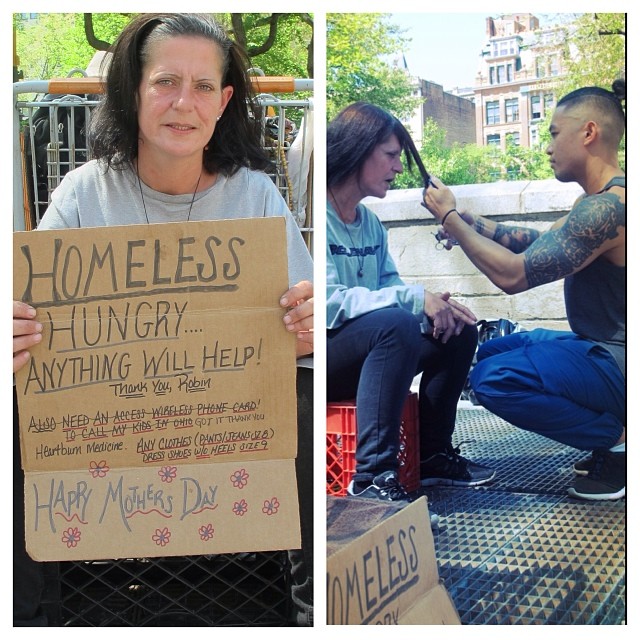 Каждое воскресенье стилист Марк Бастос бесплатно делает стильные стрижки бездомным Mark Bustos hair stylist. Марк Бастос стрижёт бездомных