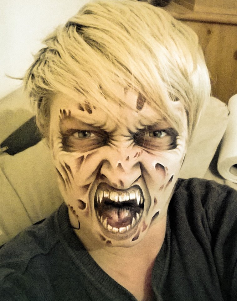 Никки Шелли, Nikki Shelley, жуткий макияж мать троих детей