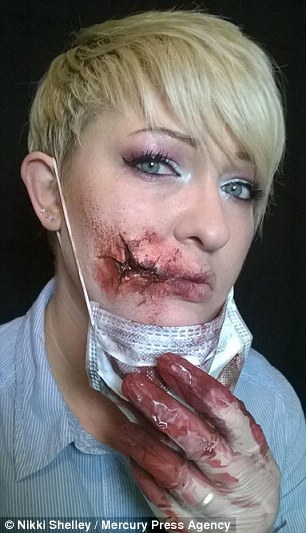 Никки Шелли, Nikki Shelley, жуткий макияж мать троих детей
