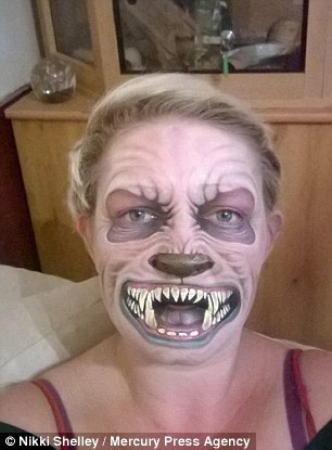 Никки Шелли, Nikki Shelley, жуткий макияж мать троих детей