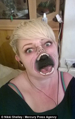 Никки Шелли, Nikki Shelley, жуткий макияж мать троих детей
