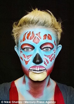 Никки Шелли, Nikki Shelley, жуткий макияж мать троих детей