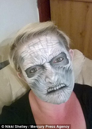 Никки Шелли, Nikki Shelley, жуткий макияж мать троих детей