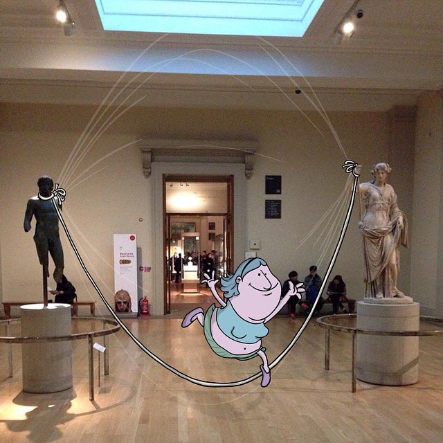 Иллюстратор дополняет фотографии из Instagram смешными рисунками, Лукас Левитан, Lucas Levitan, Photo Invasion