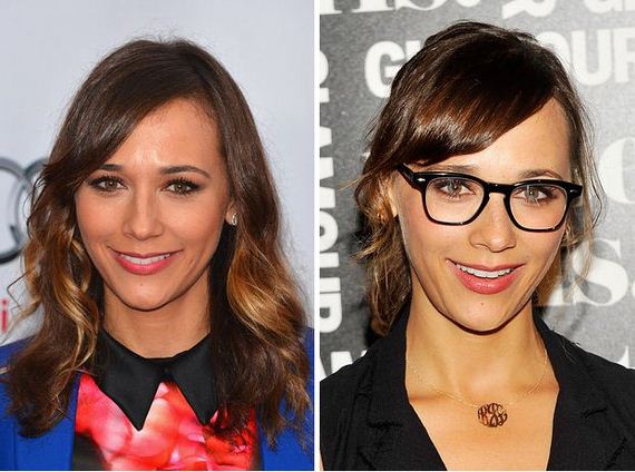 Голливудские знаменитости в очках и без, звезды в очках без очков, фото