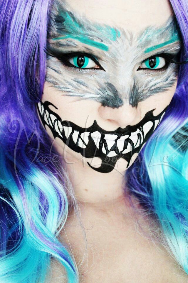 макияж Алексис Флеминг, Alexys Fleming, жуткий макияж, пугающий макияж