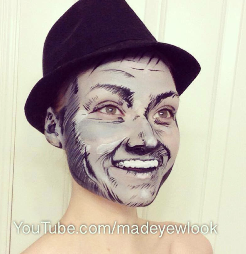 макияж Алексис Флеминг, Alexys Fleming, жуткий макияж, пугающий макияж