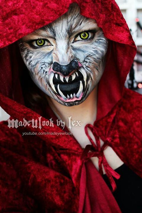 макияж Алексис Флеминг, Alexys Fleming, жуткий макияж, пугающий макияж