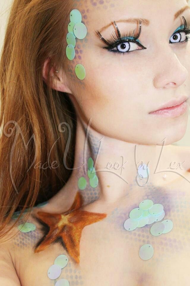 макияж Алексис Флеминг, Alexys Fleming, жуткий макияж, пугающий макияж