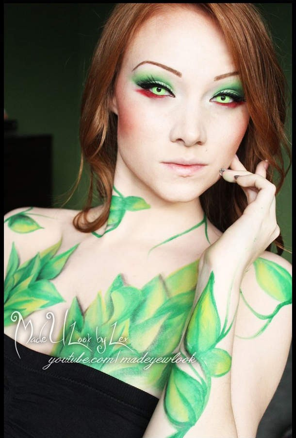 макияж Алексис Флеминг, Alexys Fleming, жуткий макияж, пугающий макияж